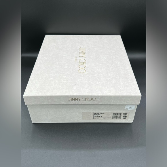 Jimmy Choo Aveline 100 High Heel Latte Bow Ankle Strap Open Toe Sandal NWB $1175 - Picture 13 of 17